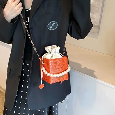 夏のファッション キャンディー カラー バケット バッグ ピアスチェーン ショルダー スリング バッグ 女性用