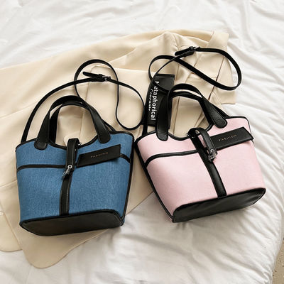 オールシーズン バスケット クロスボディ バッグ レザー 豪華 ハンドバッグ 女性用 ショルダー トート