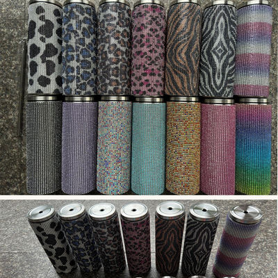 Rhinestone Bling Diamond Glitter ステンレスステール 熱タンブラー コーヒー・ティー・ウォーター ビール 蓋とストローが含まれます