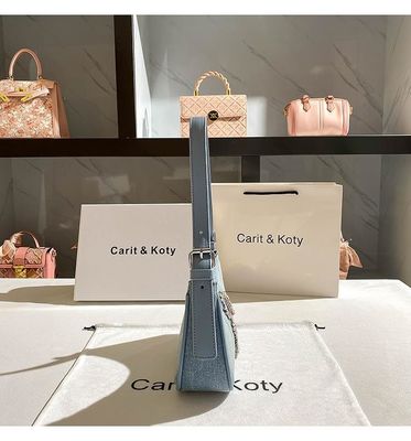 スタイリッシュなハート型デニムハンドバッグ 女性用 シングルハンドル ザッパー 閉塞 綿内膜