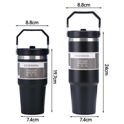 持続可能 断熱型 コーヒーカップ 車 ビール 旅行 カップ ハンドルと蓋 20oz 30oz