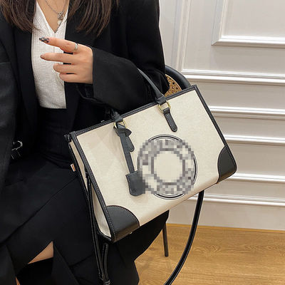 2024 女性用単肩キャンバスハンドバッグ 容量大きい財布とシップ閉塞