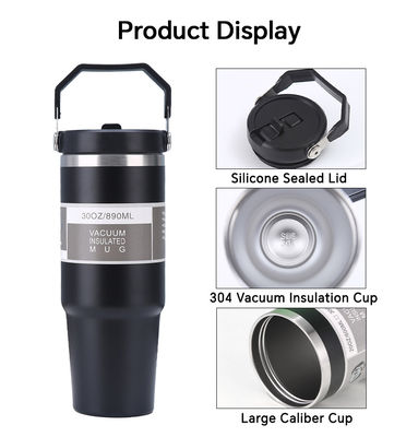 持続可能 断熱型 コーヒーカップ 車 ビール 旅行 カップ ハンドルと蓋 20oz 30oz