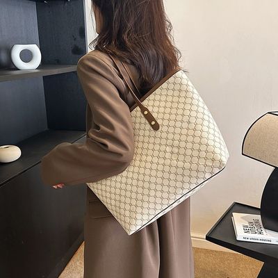 大容量 ファッション プリント PU ハンドバッグ 3 ハンドル クロスボディ バッグ