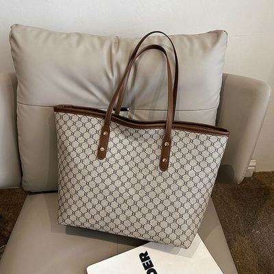 大容量 ファッション プリント PU ハンドバッグ 3 ハンドル クロスボディ バッグ