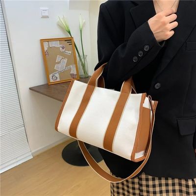 トレンド キャンバス バッグ レディース ファッション 肩バッグ 大容量 女性 片肩バッグ