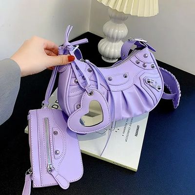 女性用 高級財布 デザイナー用 磁気ボタンの閉塞付きのクロスボディハンドバッグ
