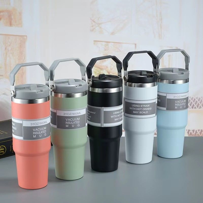 持続可能 断熱型 コーヒーカップ 車 ビール 旅行 カップ ハンドルと蓋 20oz 30oz